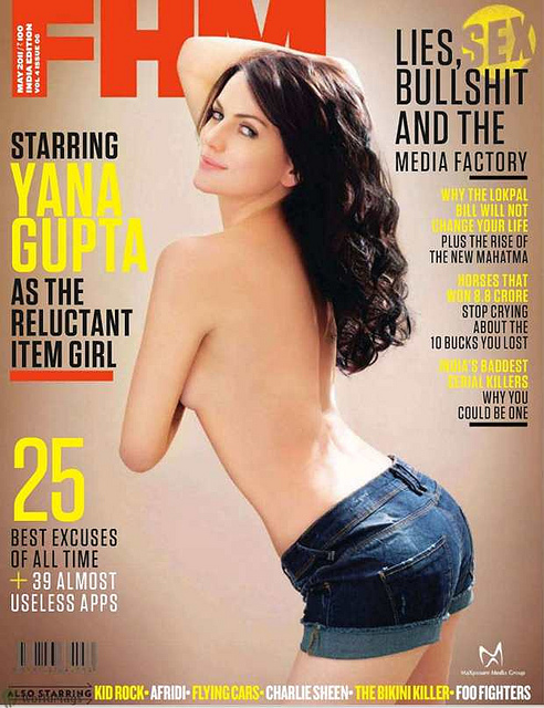 Yana cashing on her new found fame: Goes Topless For FHM